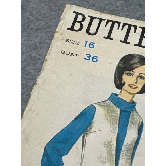 Butterick 3371 Vintage Sewing Pattern Jacket Blouse & Skirt Size 16 Uncut - Picture 2 of 4